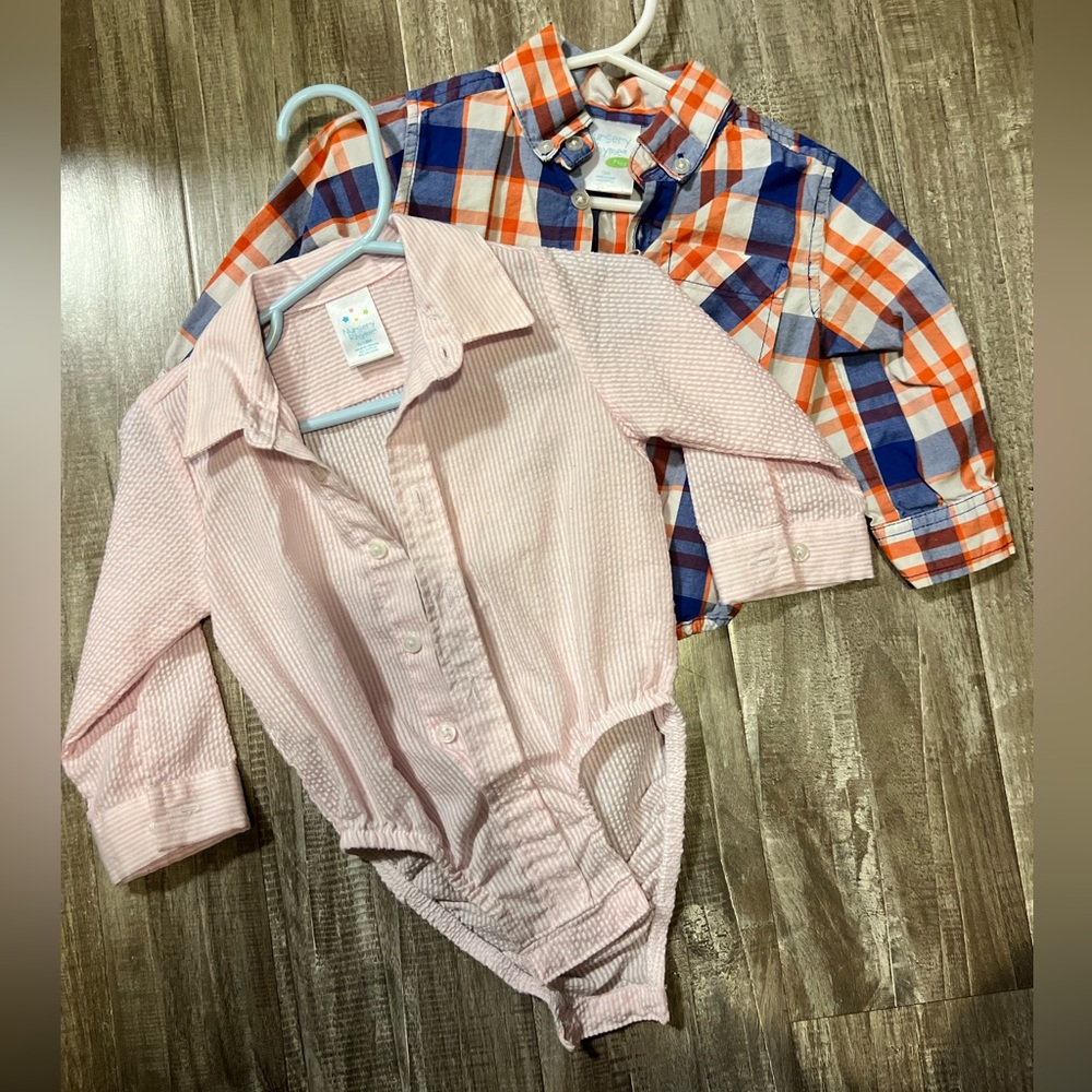 9/12month button down shirts